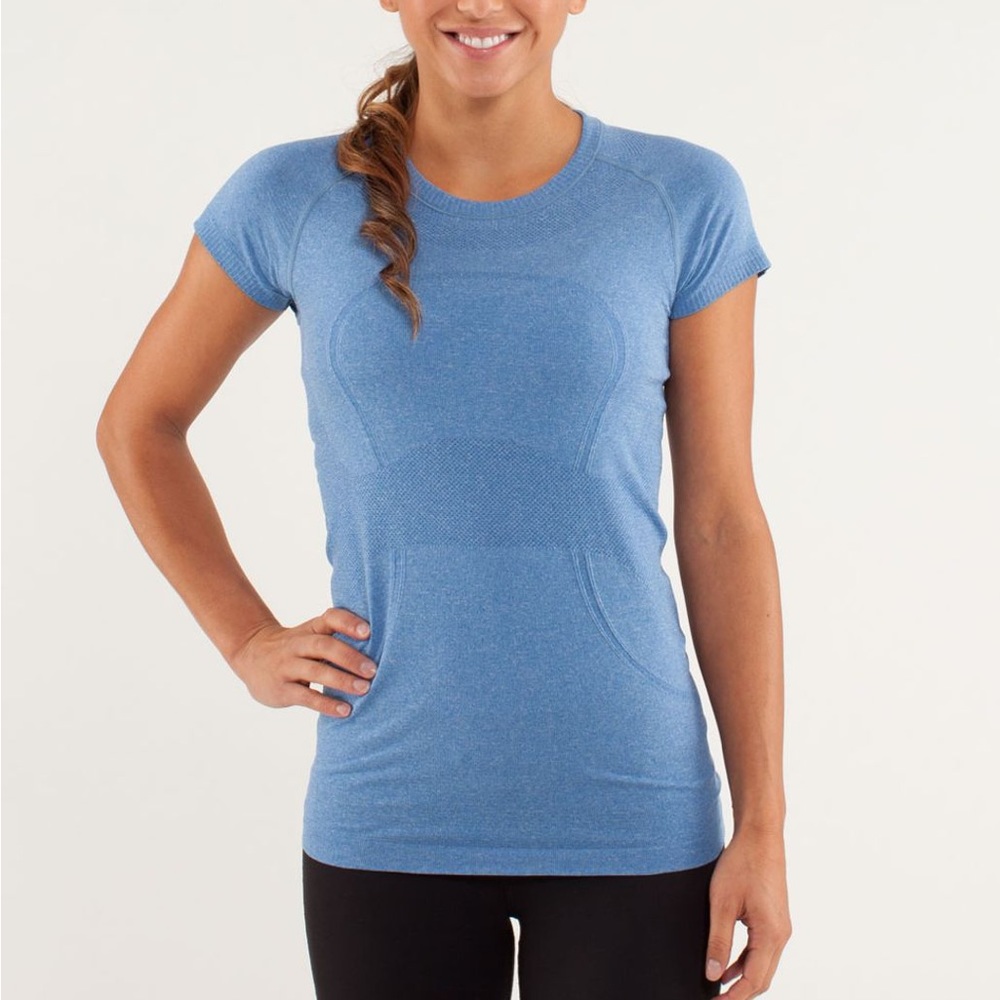 Lululemon swiftly short sleeve shirt size 8 blue